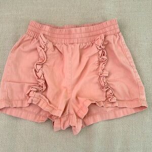 Girl’s TEA shorts with ruffles, size 10